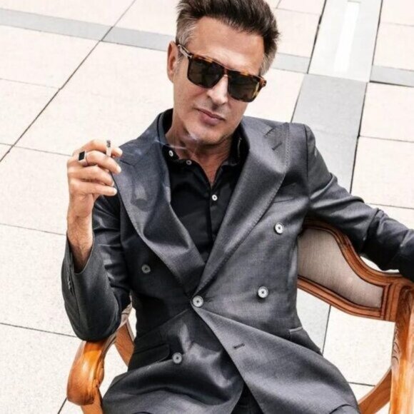 Tom Ford FT0906 53N Buckley02 Square Sunglasses - Havana/Green - Picture 3 of 9